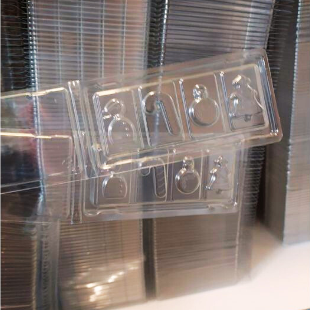 4 Cavity Christmas Snap Bar Clamshell