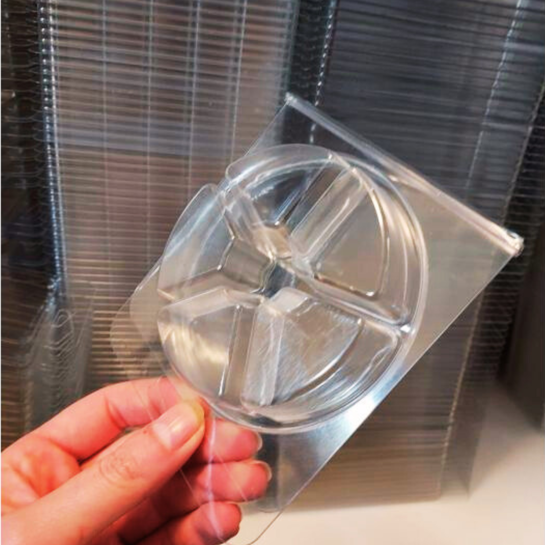 5 Cavity Round Wax Melt Clamshell