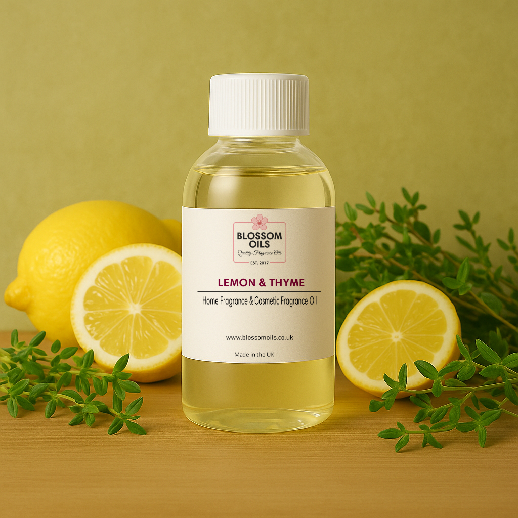 Lemon & Thyme Fragrance Oil - FruityFragrance Oil for Candle Making & Wax Melts | Blossom Oils
