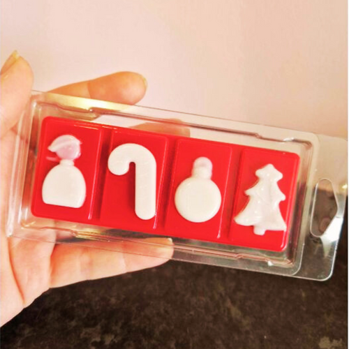 4 Cavity Christmas Snap Bar Clamshell