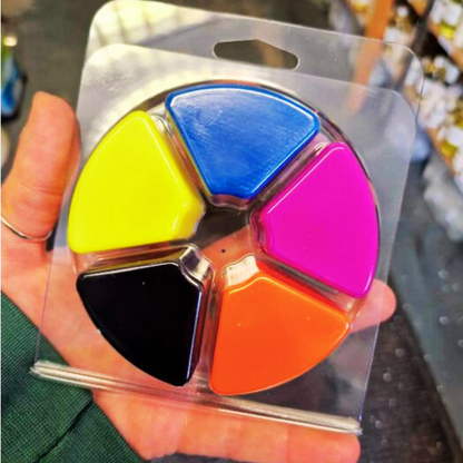 5 Cavity Round Wax Melt Clamshell