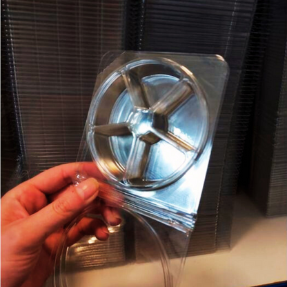 5 Cavity Round Wax Melt Clamshell