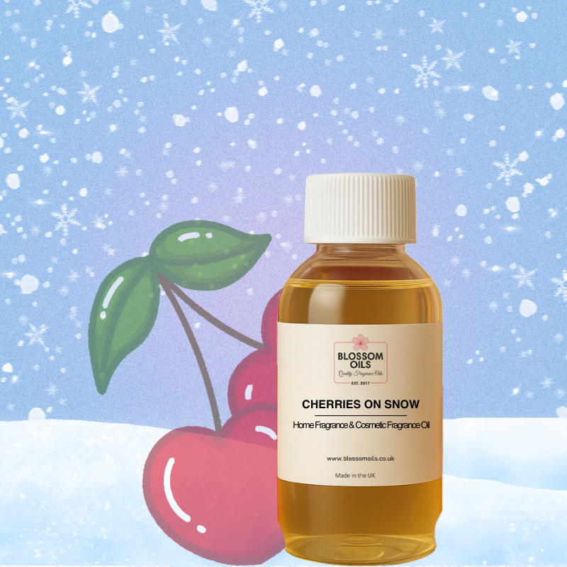 Cherries on Snow Fragrance Oil - FruityFragrance Oil for Candle Making & Wax Melts | Blossom Oils